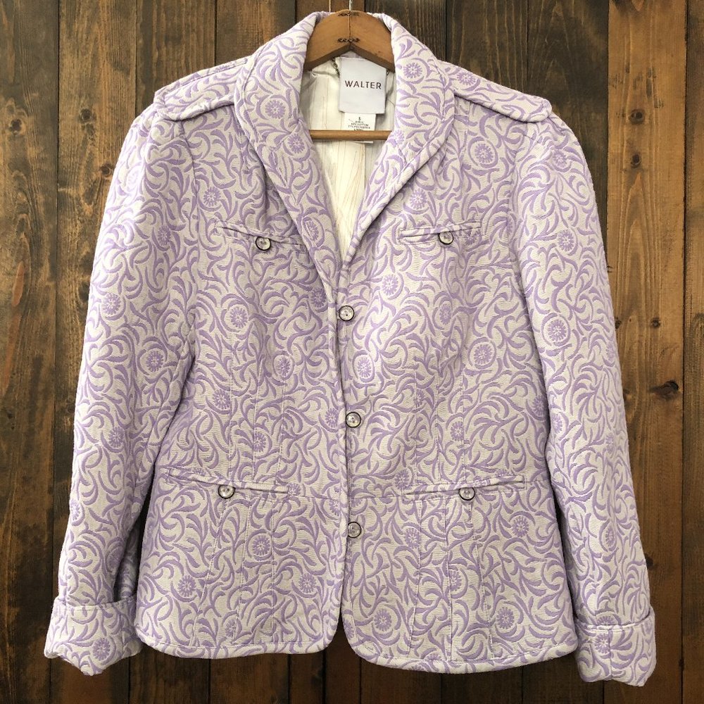 Vintage Lavender Floral Blazer